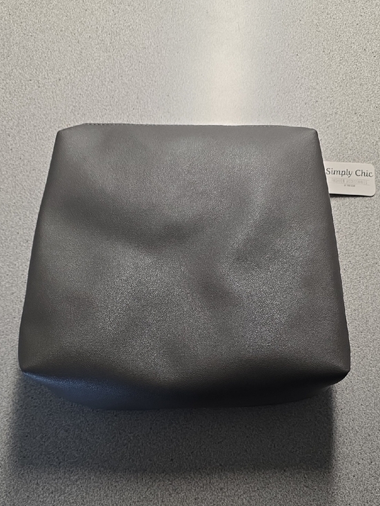simply chic Handbags - Grey Faux Leather Cosmetic Pouch